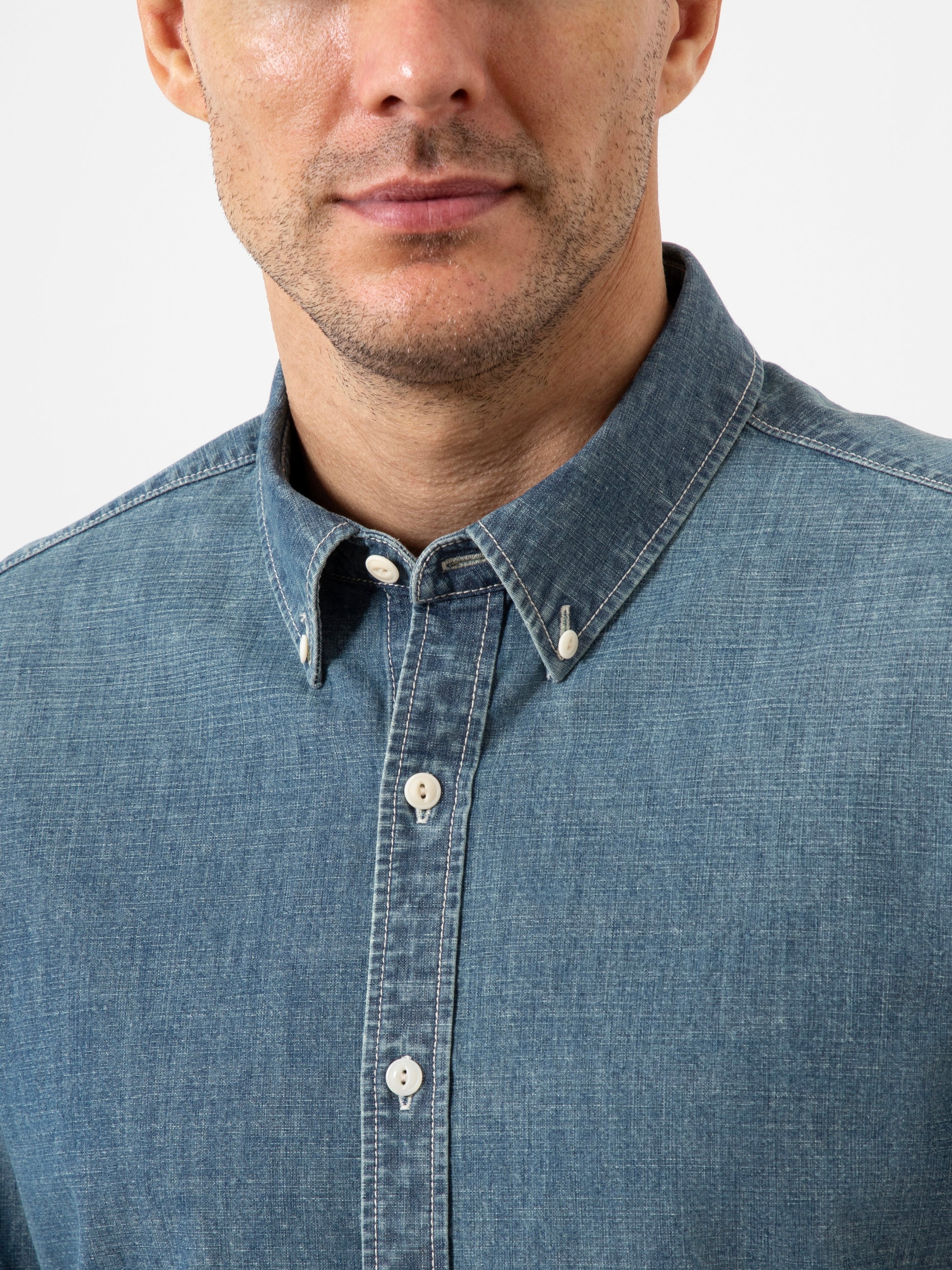 Mid Indigo - Fulton Denim Shirt
