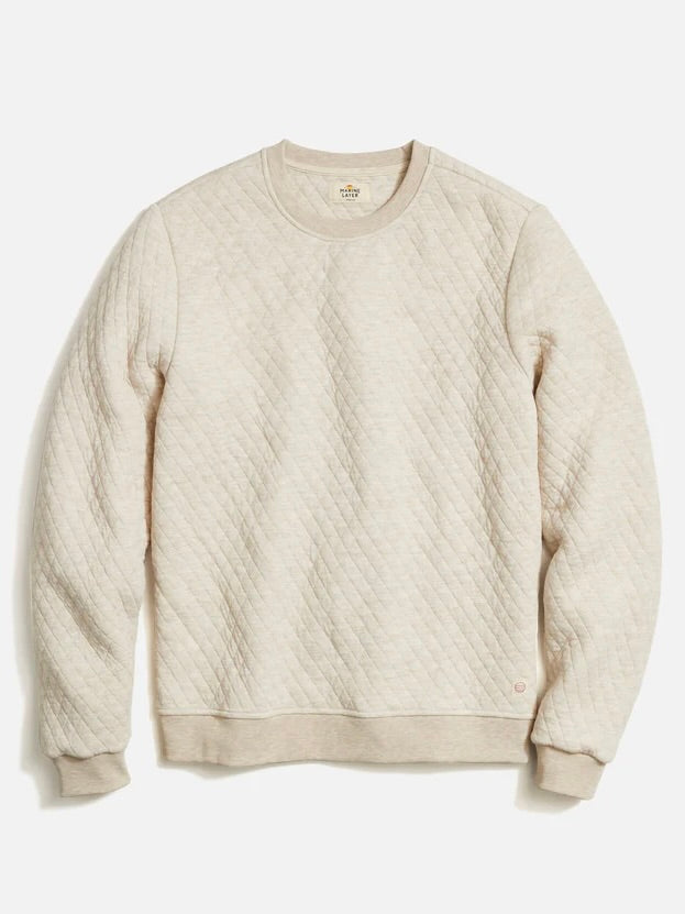 Dark Oat Heather - Corbet Quilted Crewneck