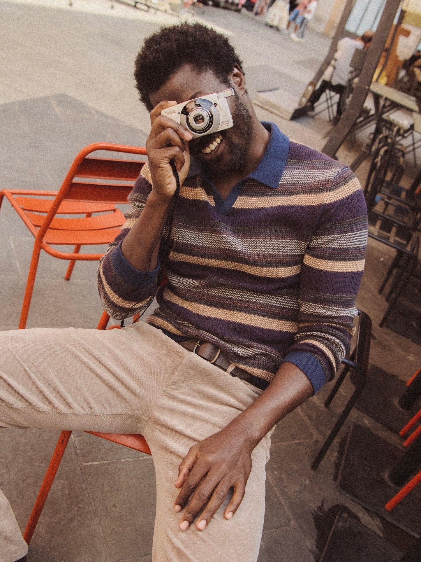 Warm Multi Stripe - Liam Sweater Polo