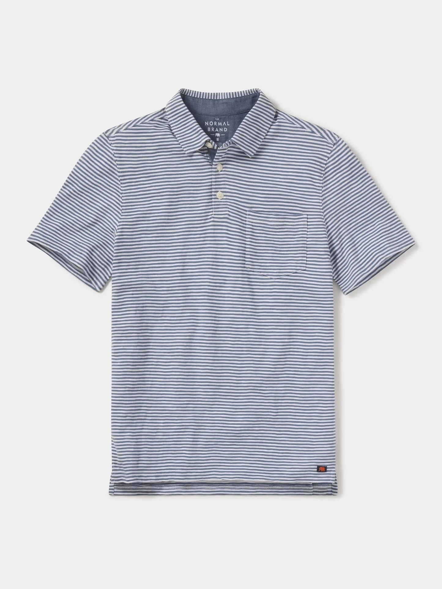 Blue Stripe - Vintage Slub Pocket Polo