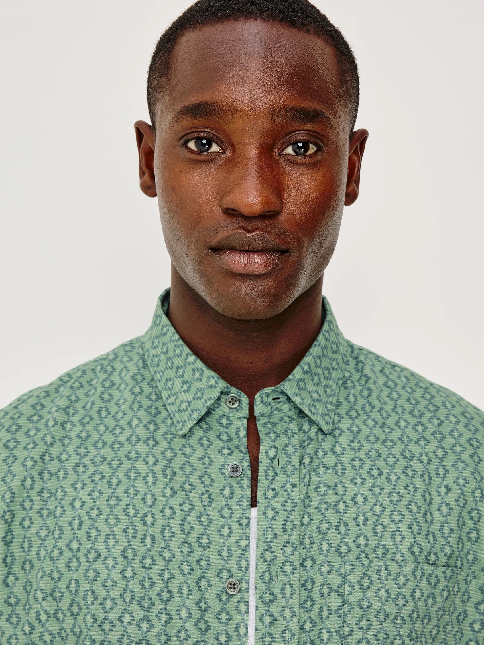Wavy Batik Aqua  - Carson Shirt