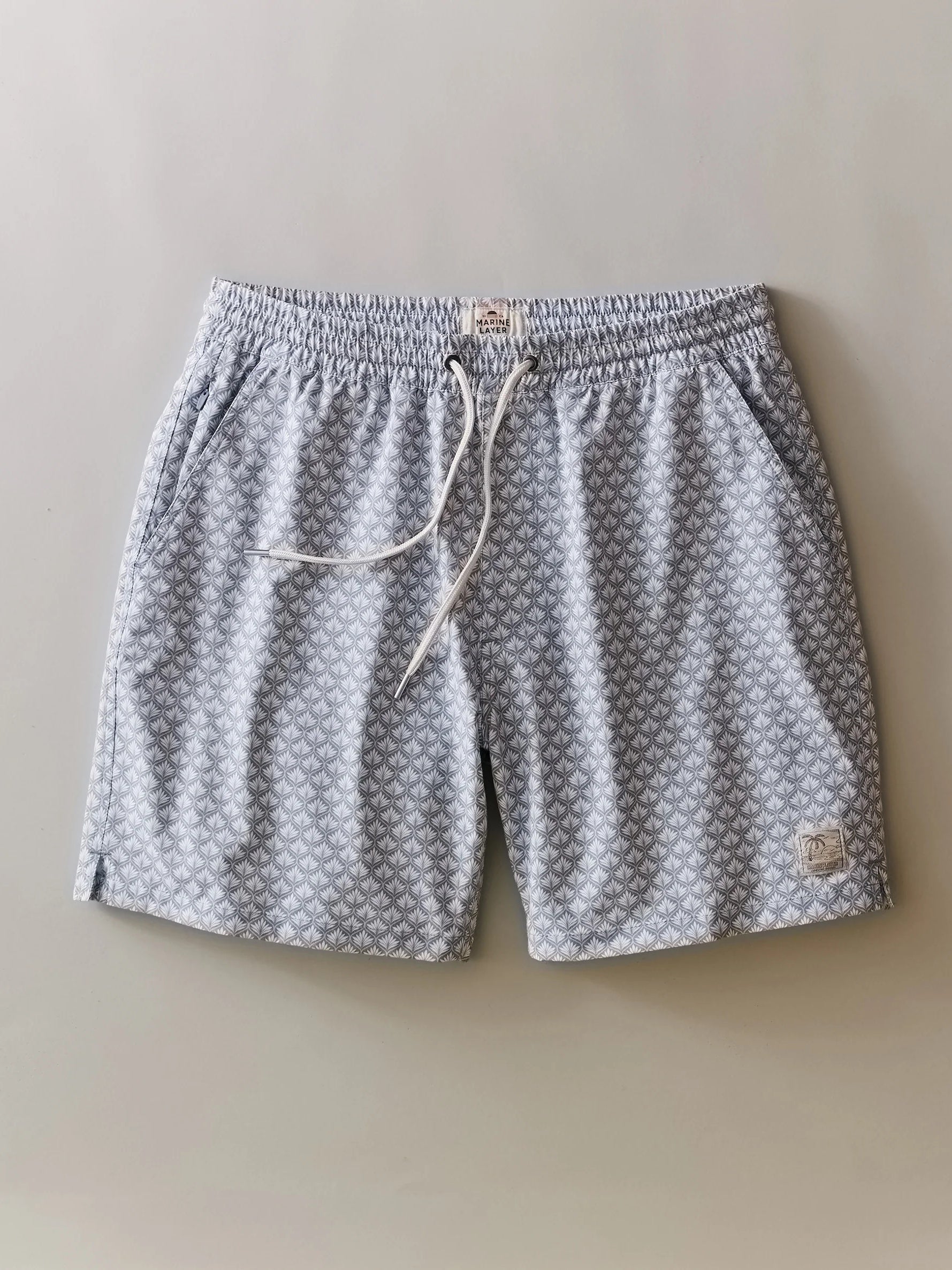 Light Blue Agave Print - Lined Sport & Swim Shorts 6"