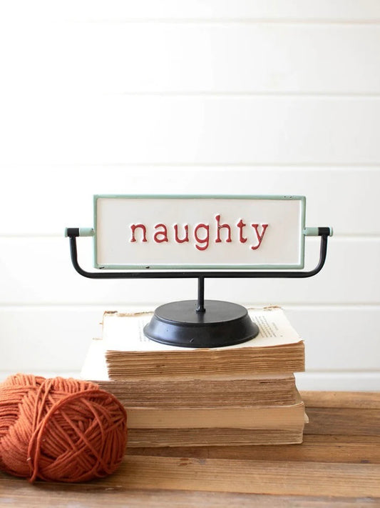 Naughty/Nice Flip Sign