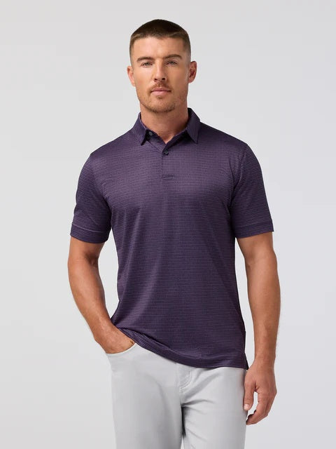Passion Purple Dot Stripe - Halyard SS Polo