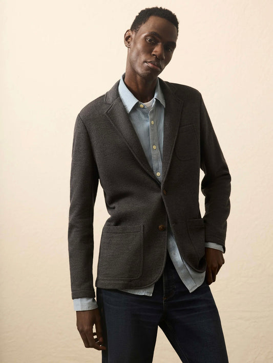Black Sky Melange - Inlet Knit Blazer