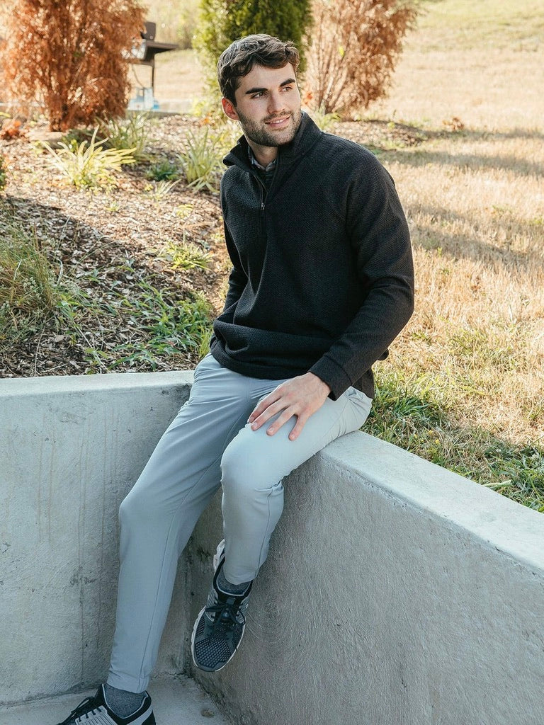 Dallas Performance Qtr Zip - Charcoal