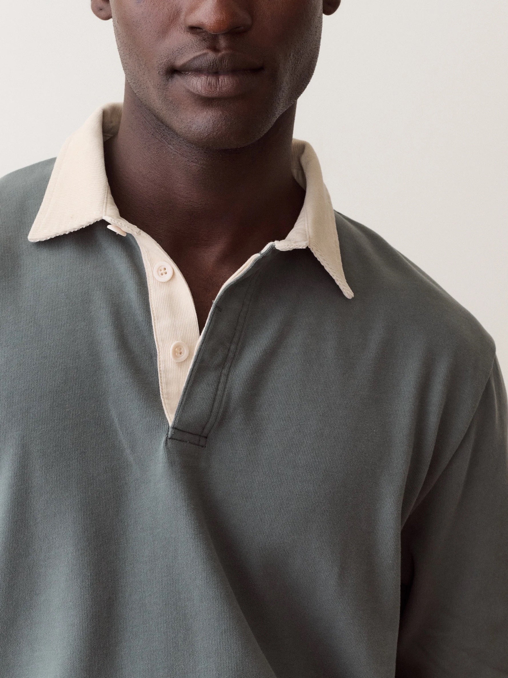 Balsam Green - Sueded Rugby Polo