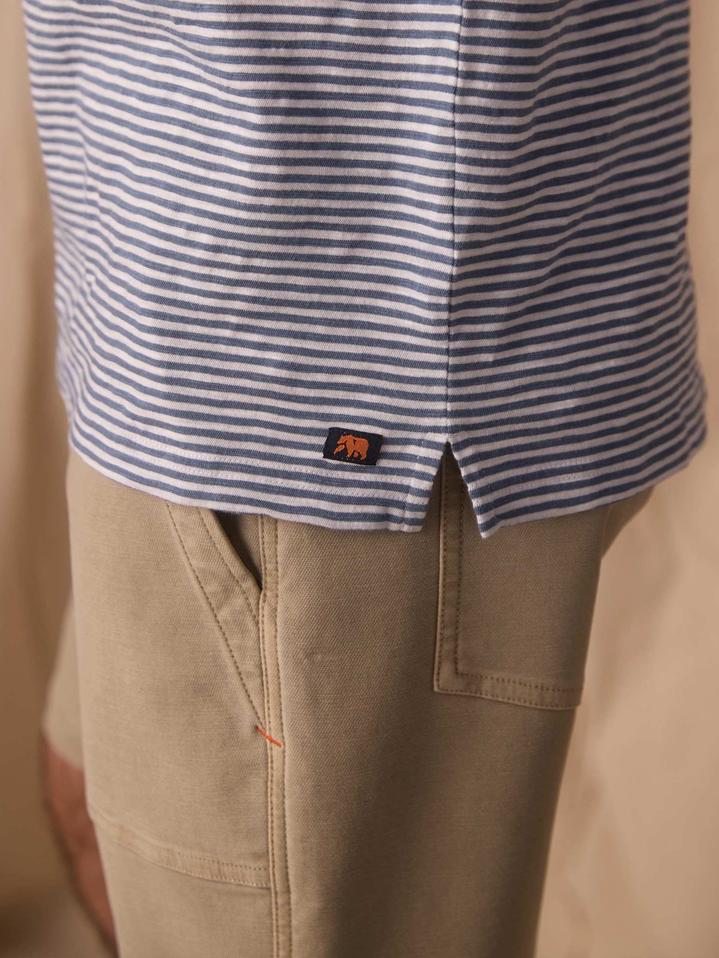 Blue Stripe - Vintage Slub Pocket Polo