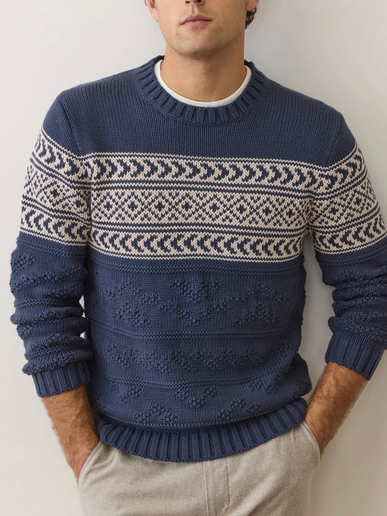 Navy - Erik Textured Sweater