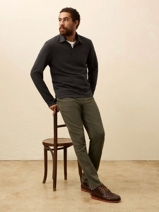 Island Olive - Stretch Terry 5 Pocket