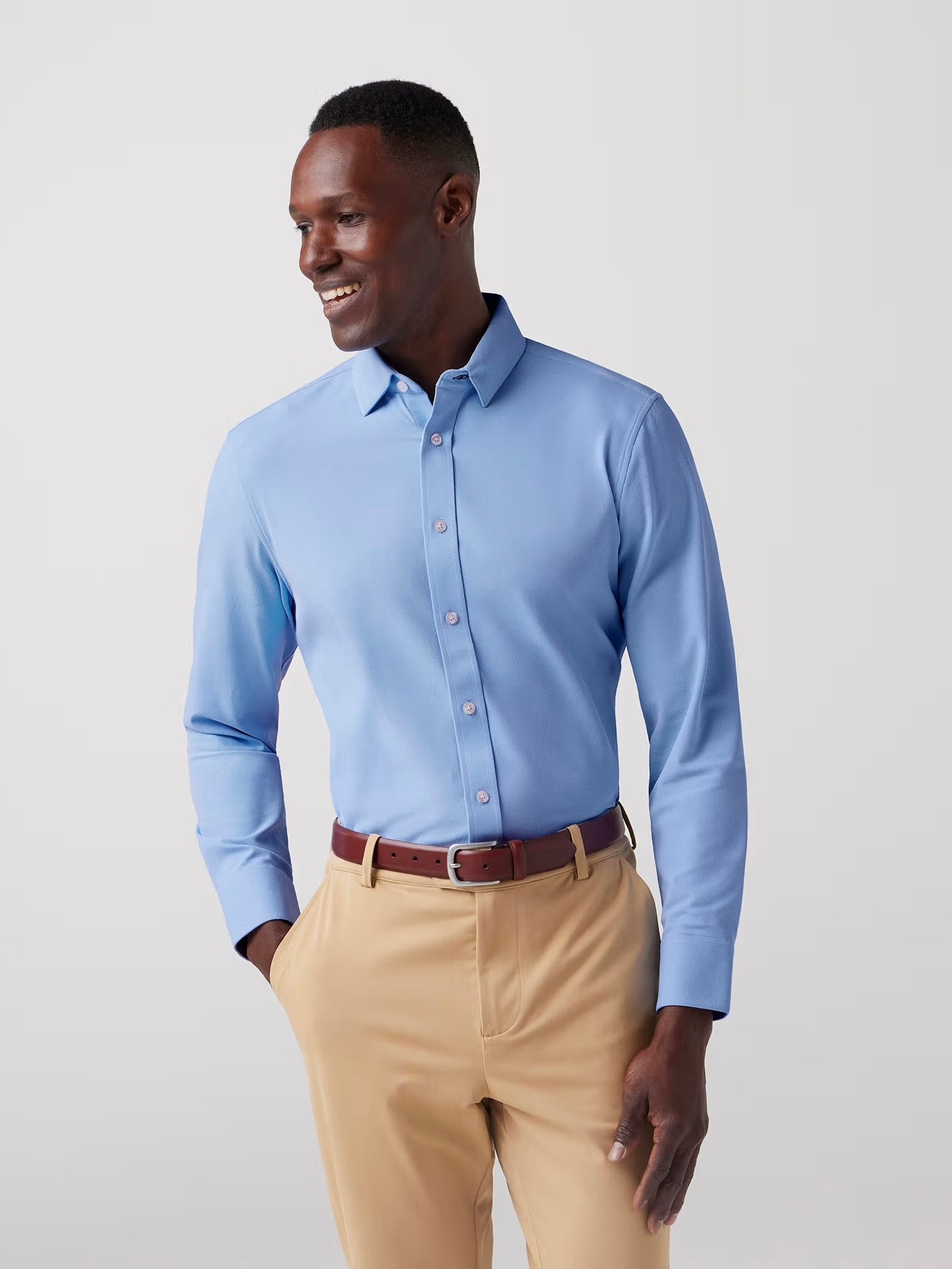 Cornflower Twill - Bateman LS Dress Shirt