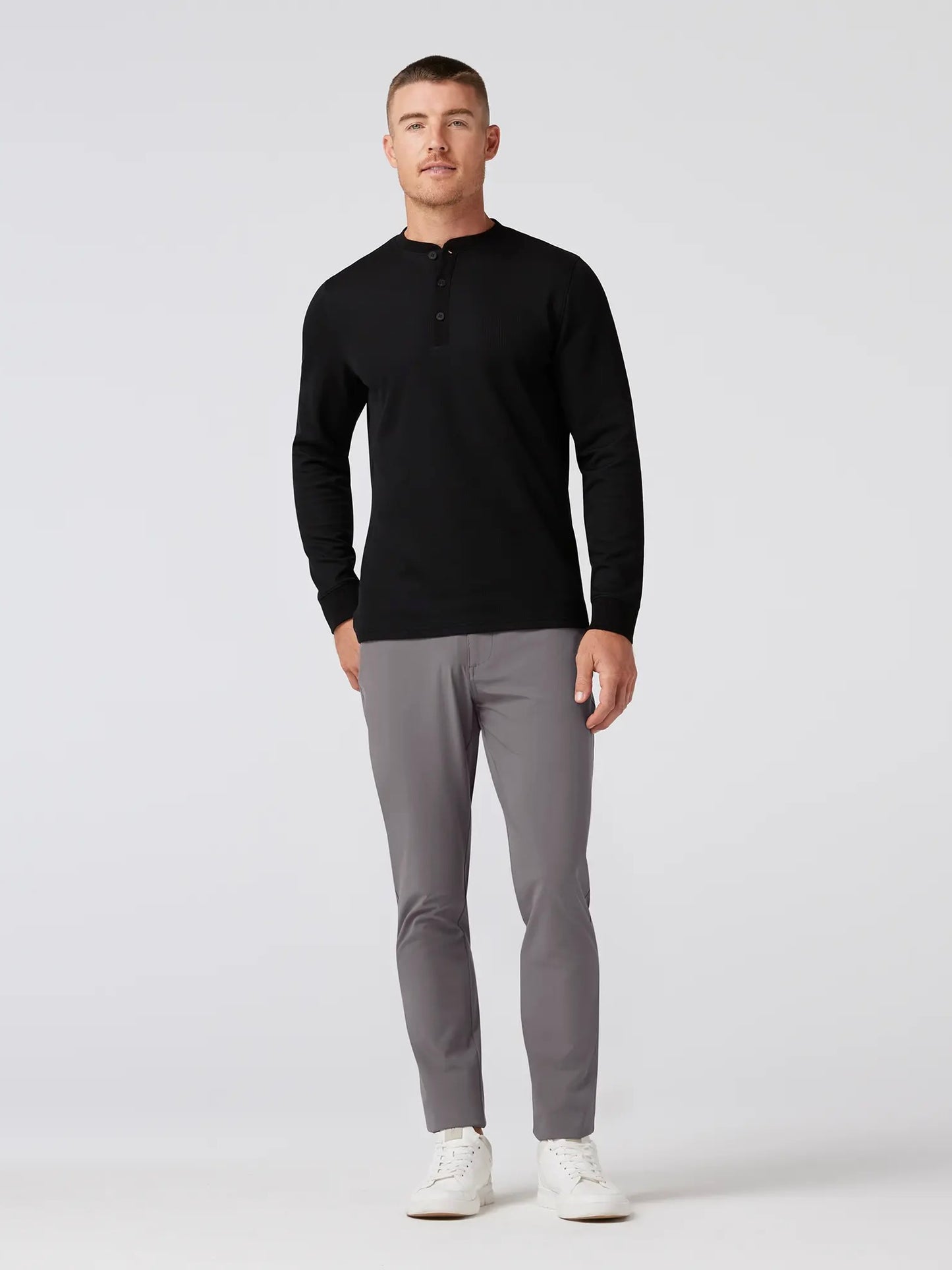 Black Solid - Henderson LS Henley