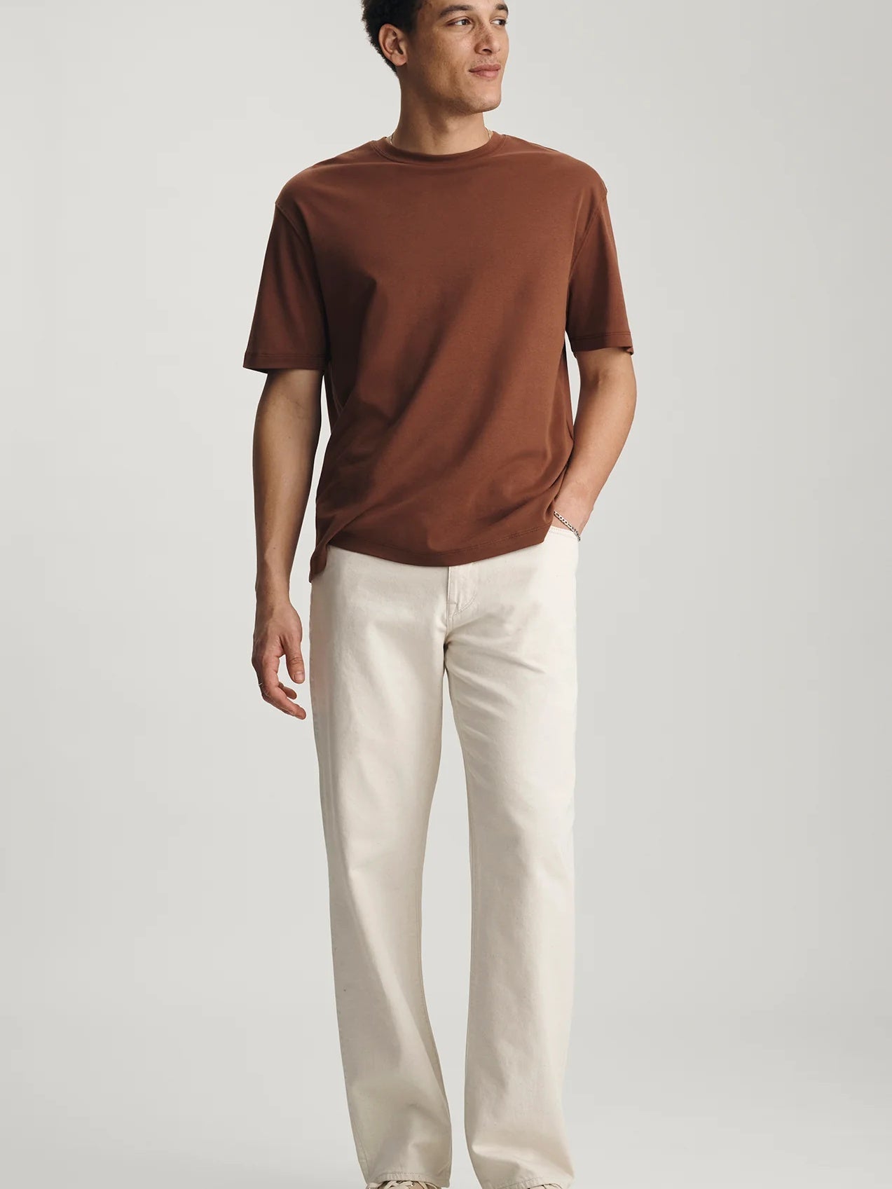 Ecru Linen Denim - Marlon Linen Denim Pant