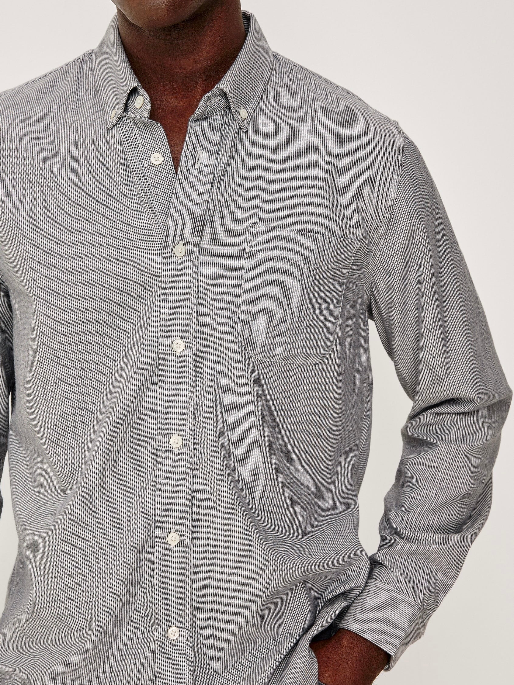 Navy Rope Stripe - Vance LS BD Shirt
