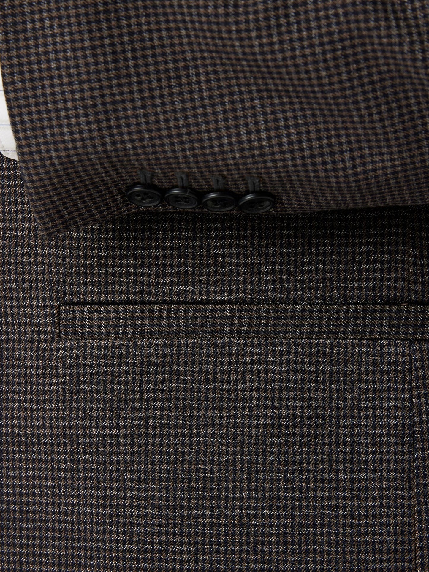 Chocolate Gun Check - Watson Flannel Suit Jacket