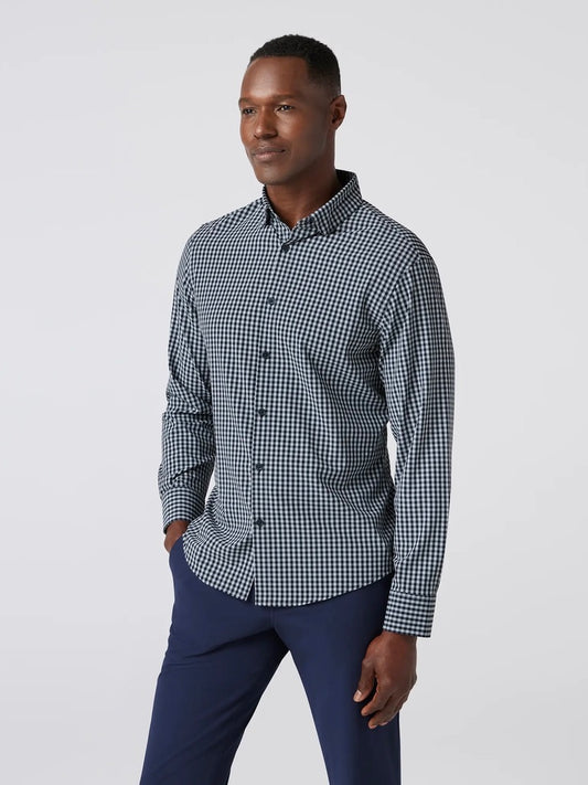 Aluminum Gingham - Leeward No Tuck LS Dress Shirt