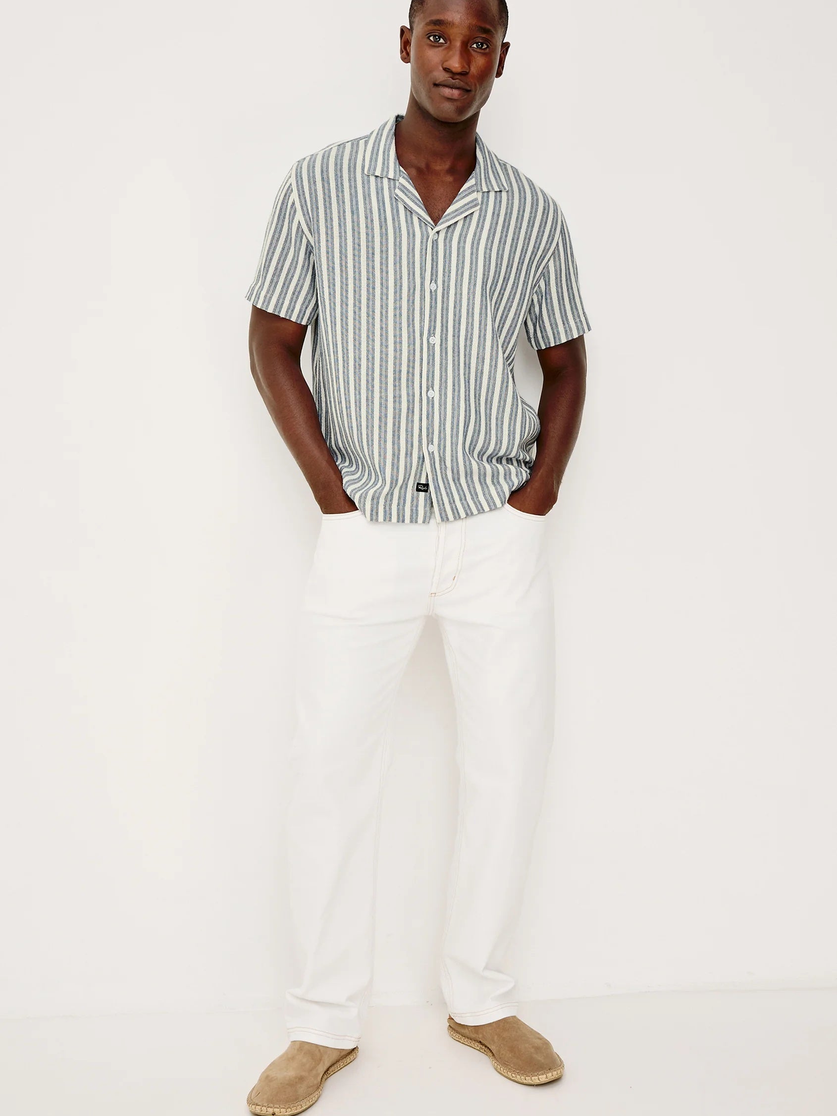 Marine White Stripe - Fielder BD Shirt