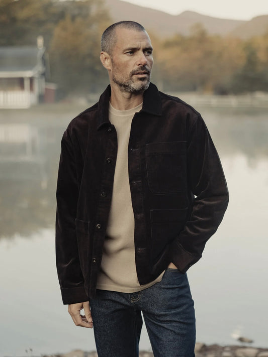 Dark Brown - Cord Chore Coat