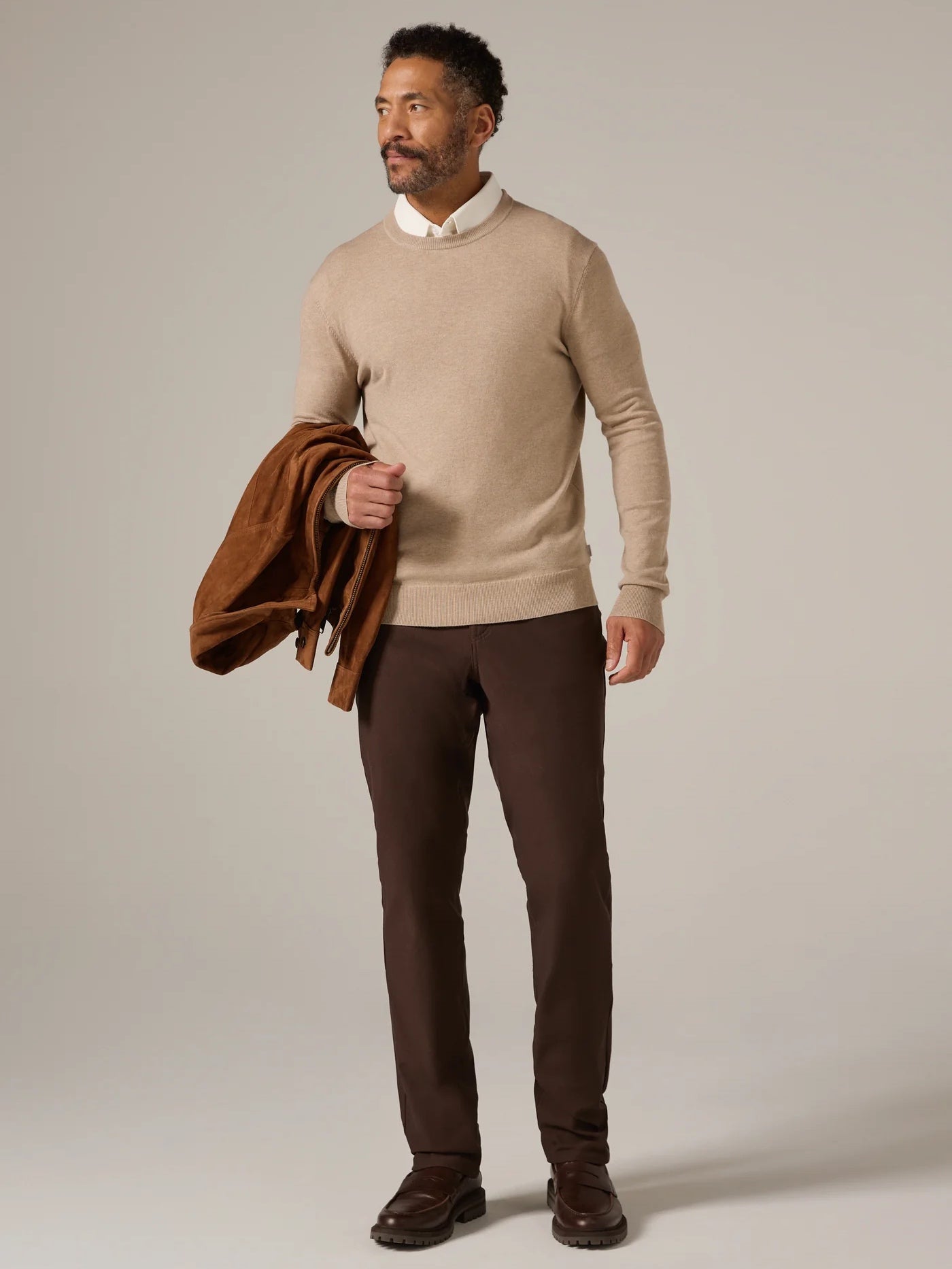Tan - Alcott Crewneck Sweater