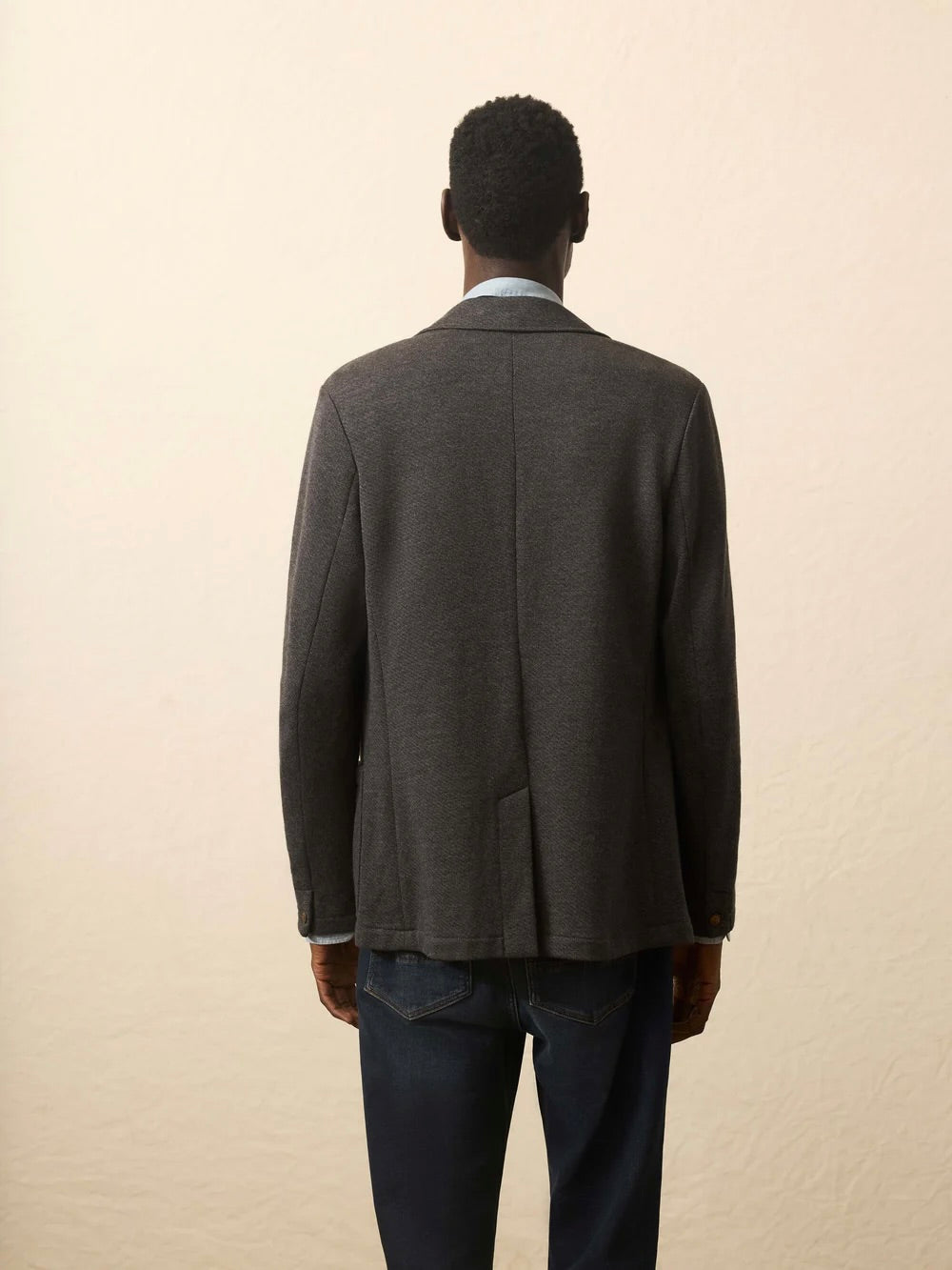 Black Sky Melange - Inlet Knit Blazer