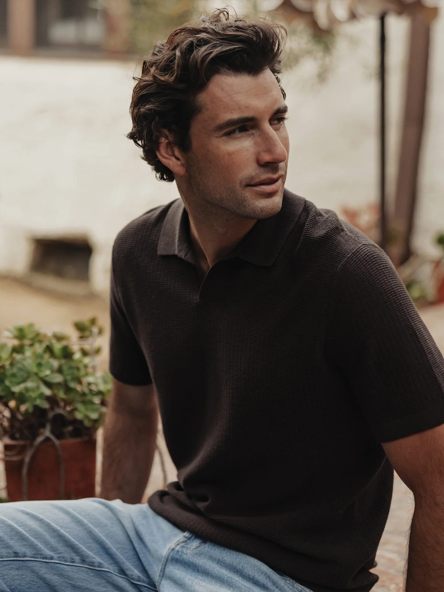 Dark Brown - Breezeknit Polo