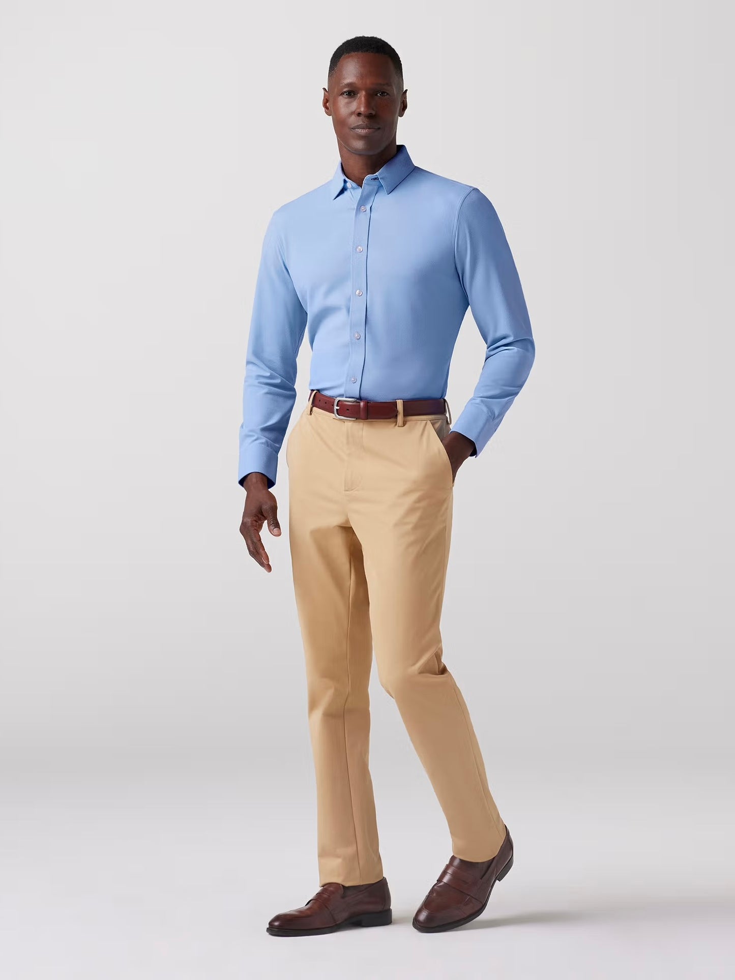 Cornflower Twill - Bateman LS Dress Shirt