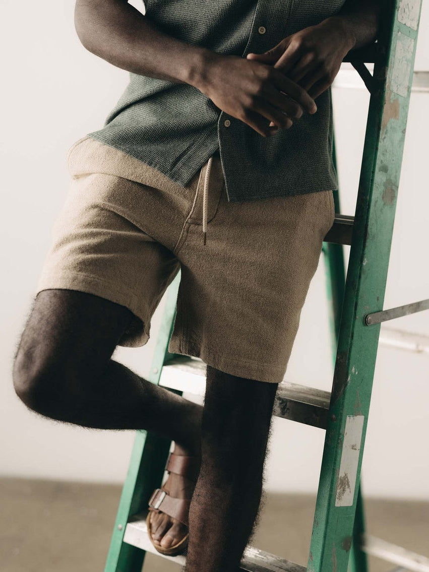 Heather Oat Crepe - The Apres Short