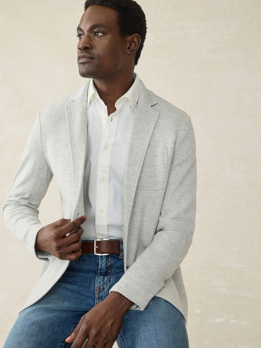 Heather Grey - Inlet Knit Blazer