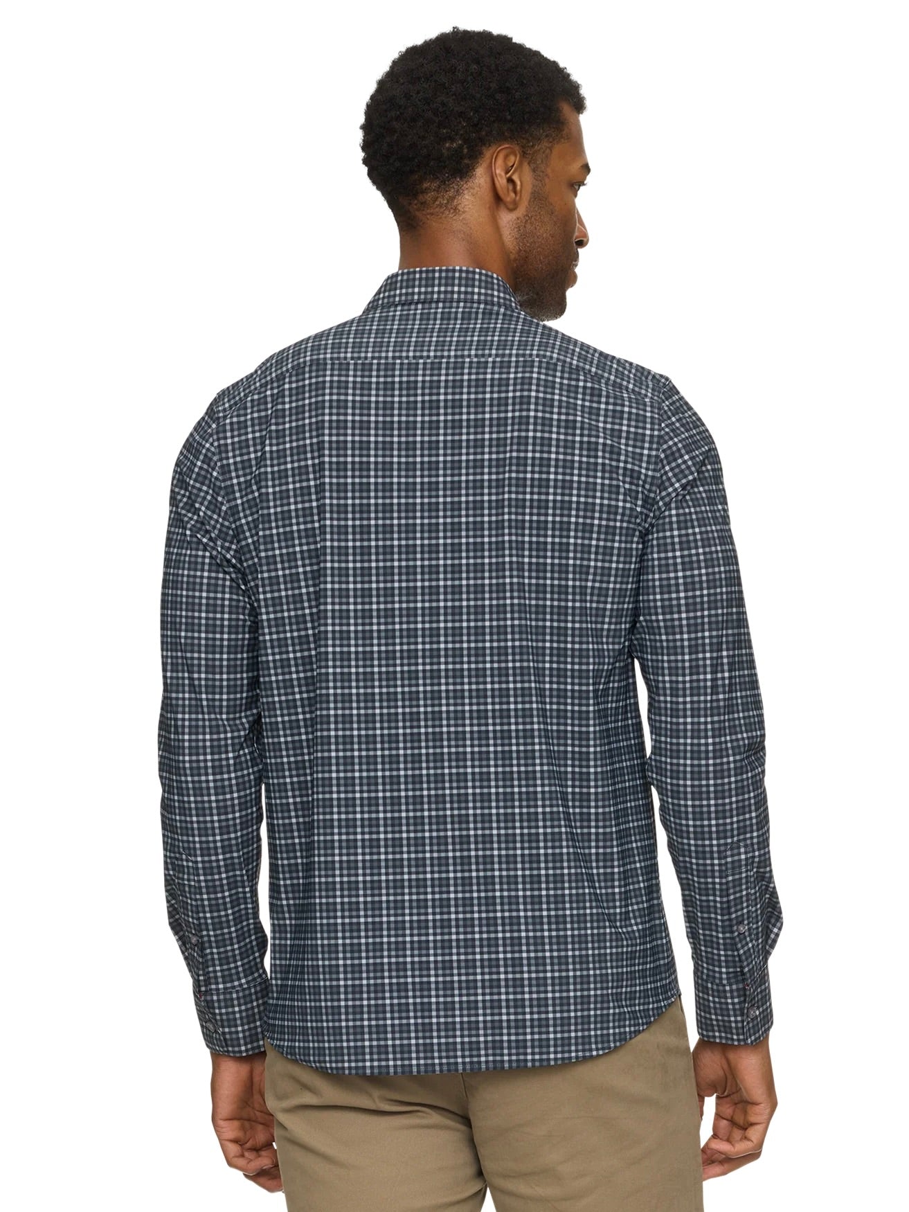 Charcoal Combo - Marquette LS Tri Color Gingham Journey Shirt
