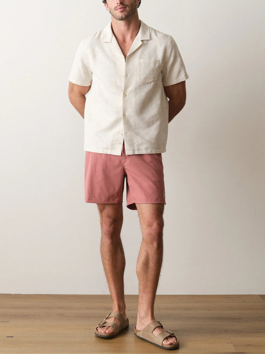 Withered Rose Stripe - Lined Sport & Swim Shorts 6"