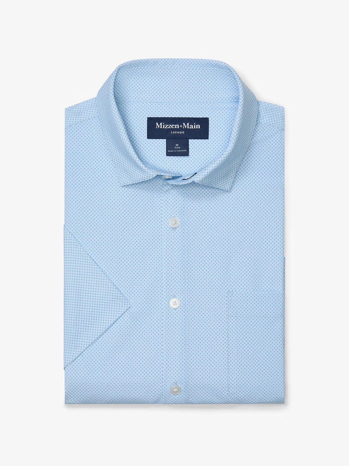 Light Blue Pressed Diamond - Leeward SS Dress Shirt