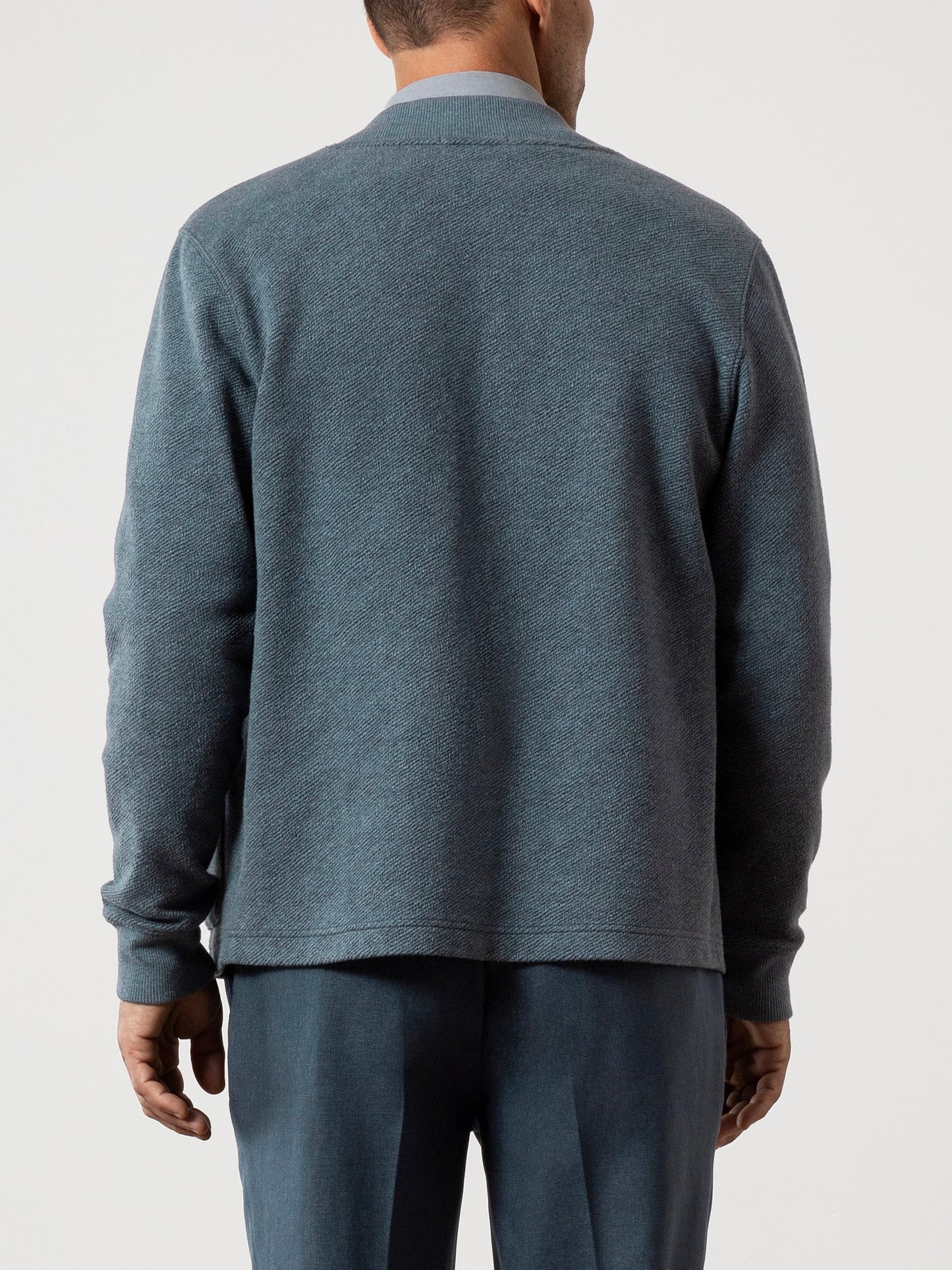 Yale Blue Heather- Byron Jarcqiard Cardigan