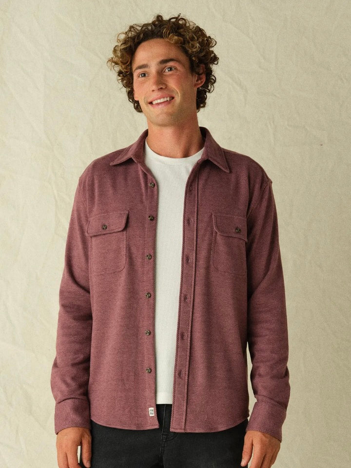 Burgundy Twill - Dunewood Ultra Stretch Flannnel