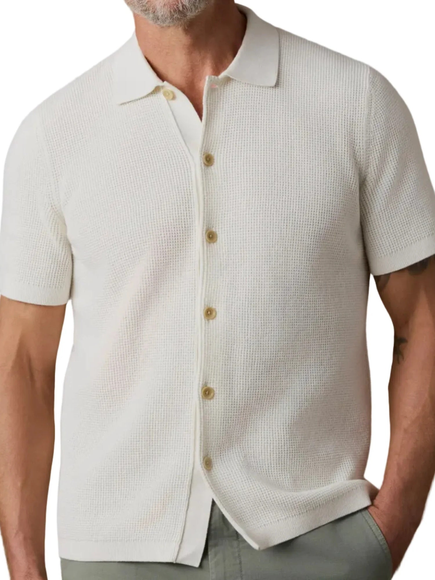 White Shell - SS Sunwashed Sweater Shirt