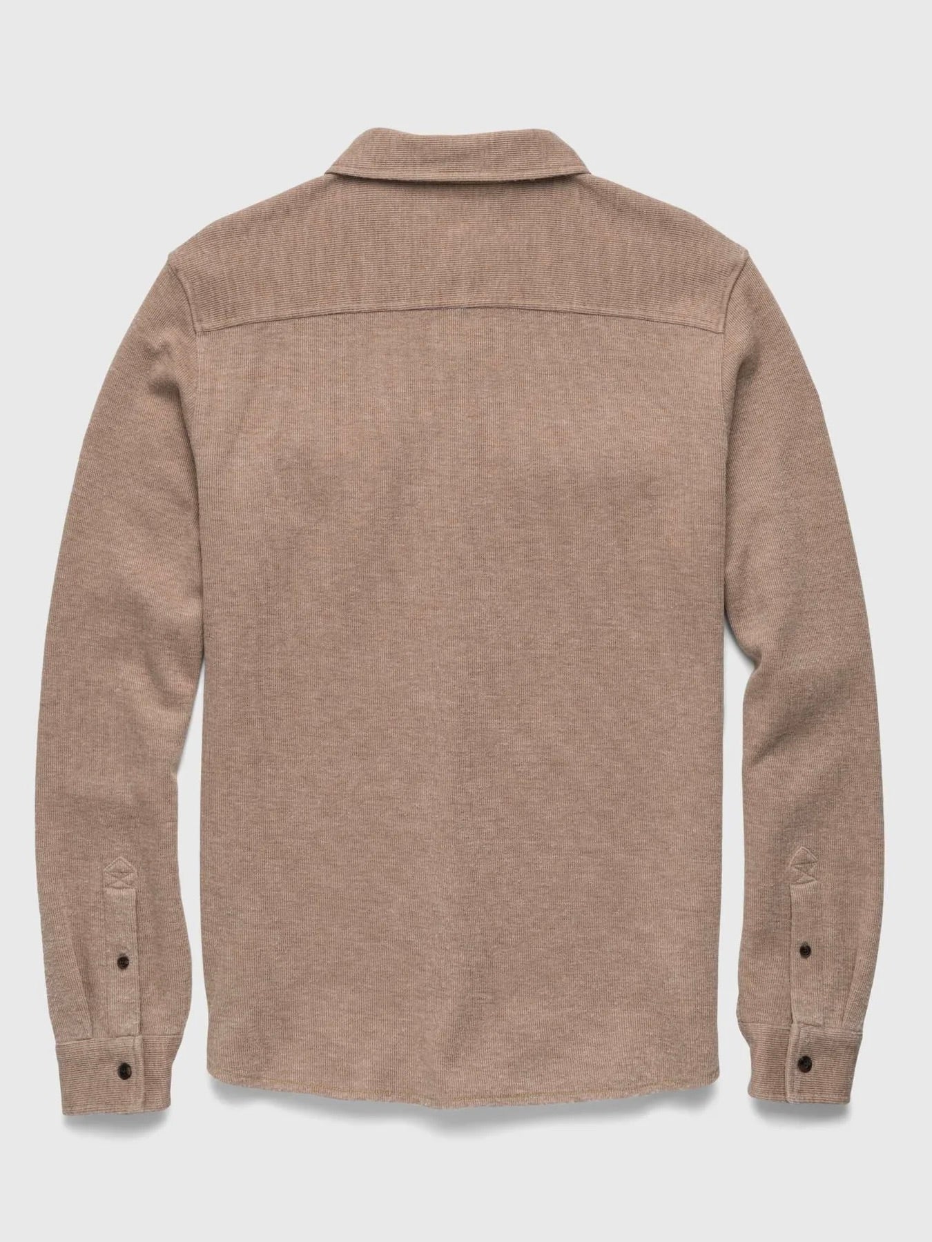 Camel Heather - Rex L/S Soft Rib 2 Patch Pocket Shirt