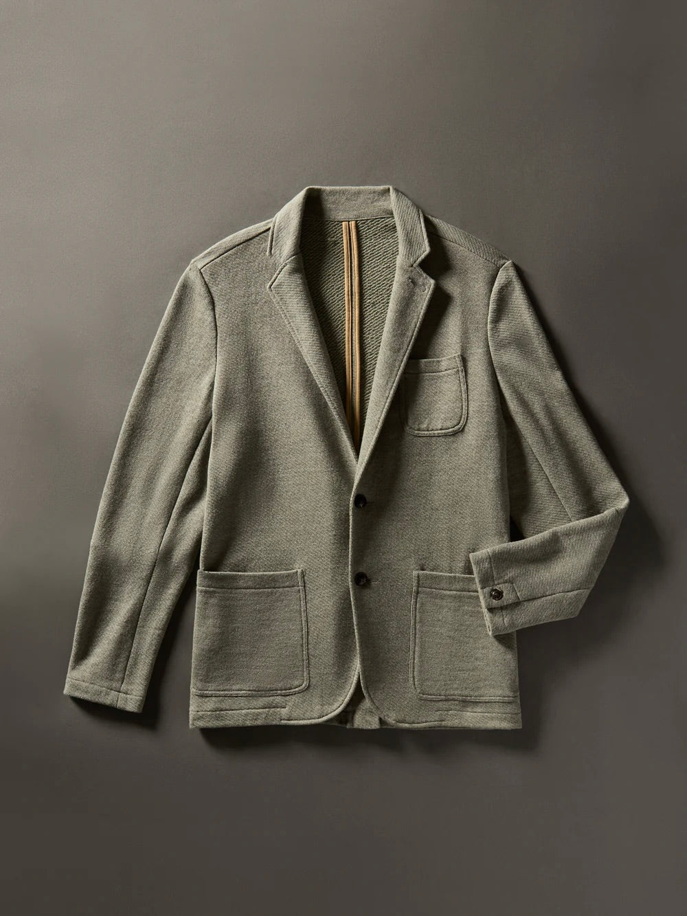 Olive Brush Melange - Inlet Knit Blazer