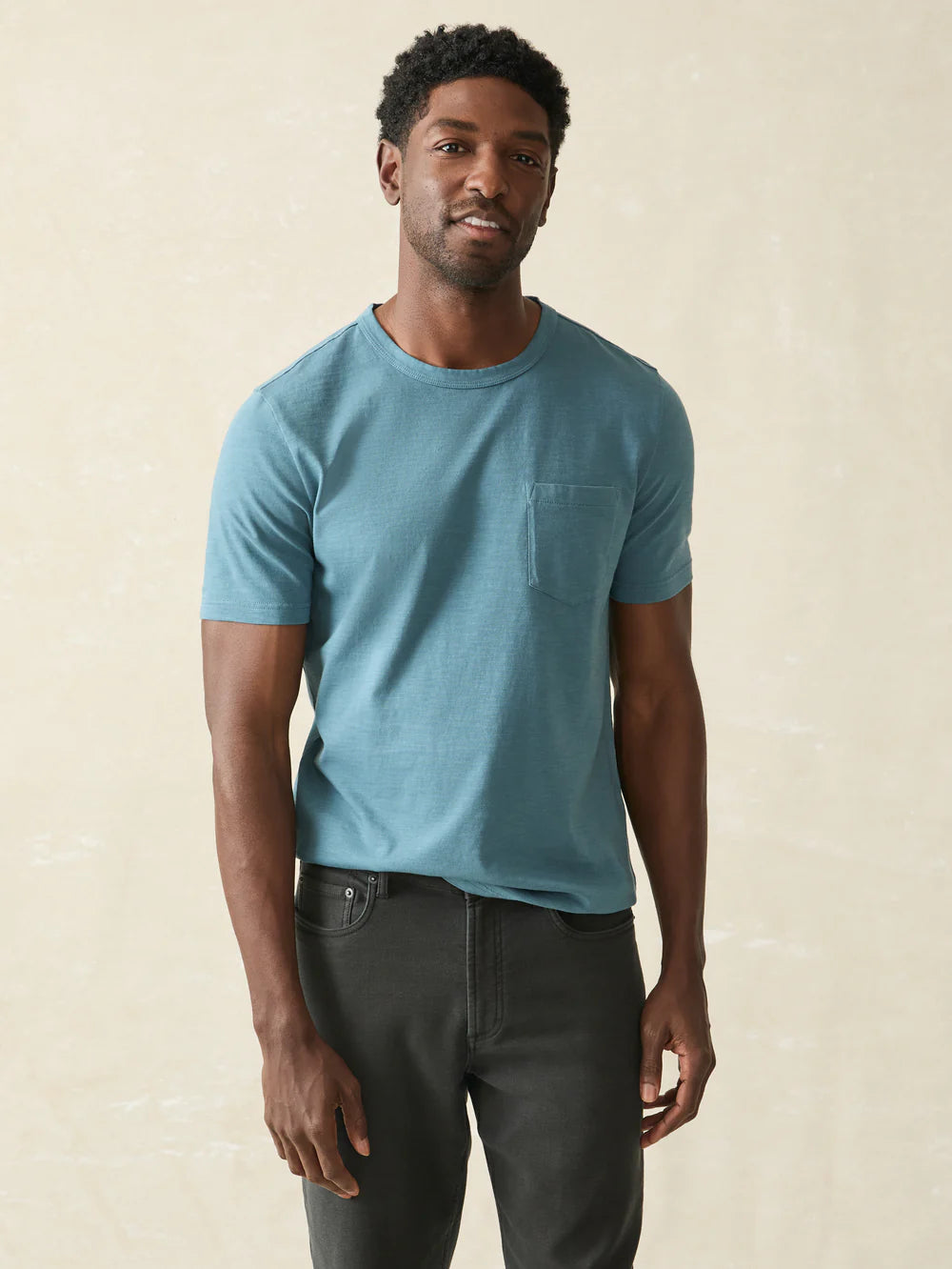 Teal Harbor - Sunwashed Pocket Tee