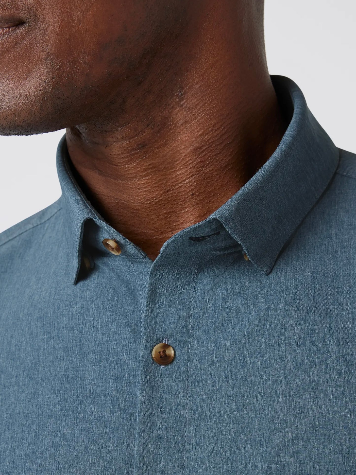 Dusty Blue Heather - Leeward SS Dress Shirt