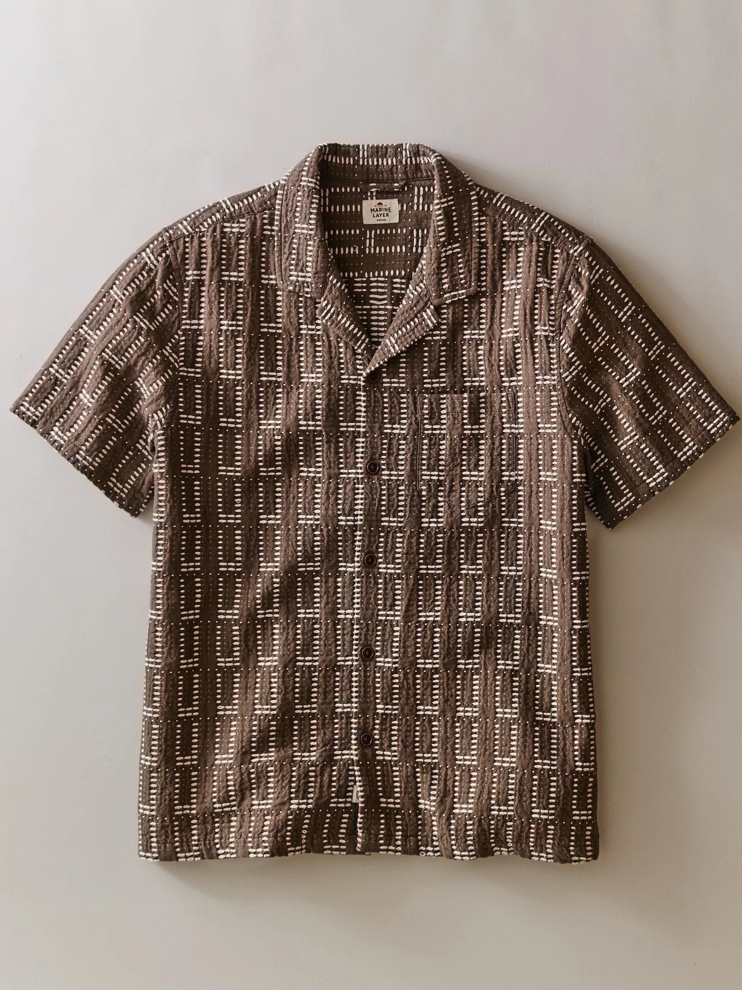 Brown - Dobby Resort Shirt