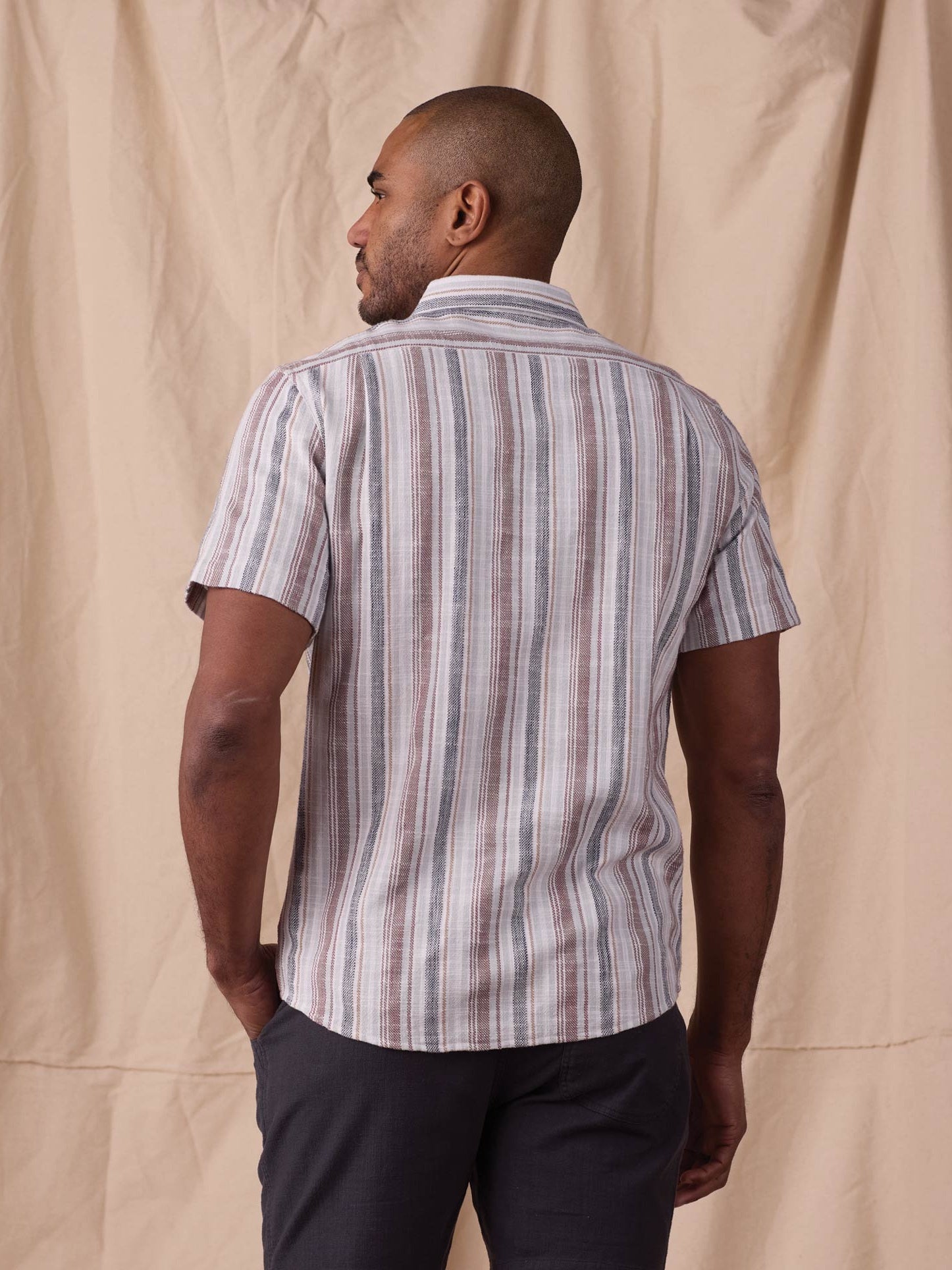 Misty Harbor Stripe - Freshwater Button Up Shirt