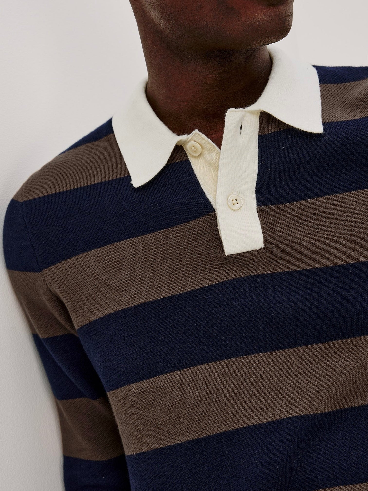 Navy Carob Stripe - Luther Shirt