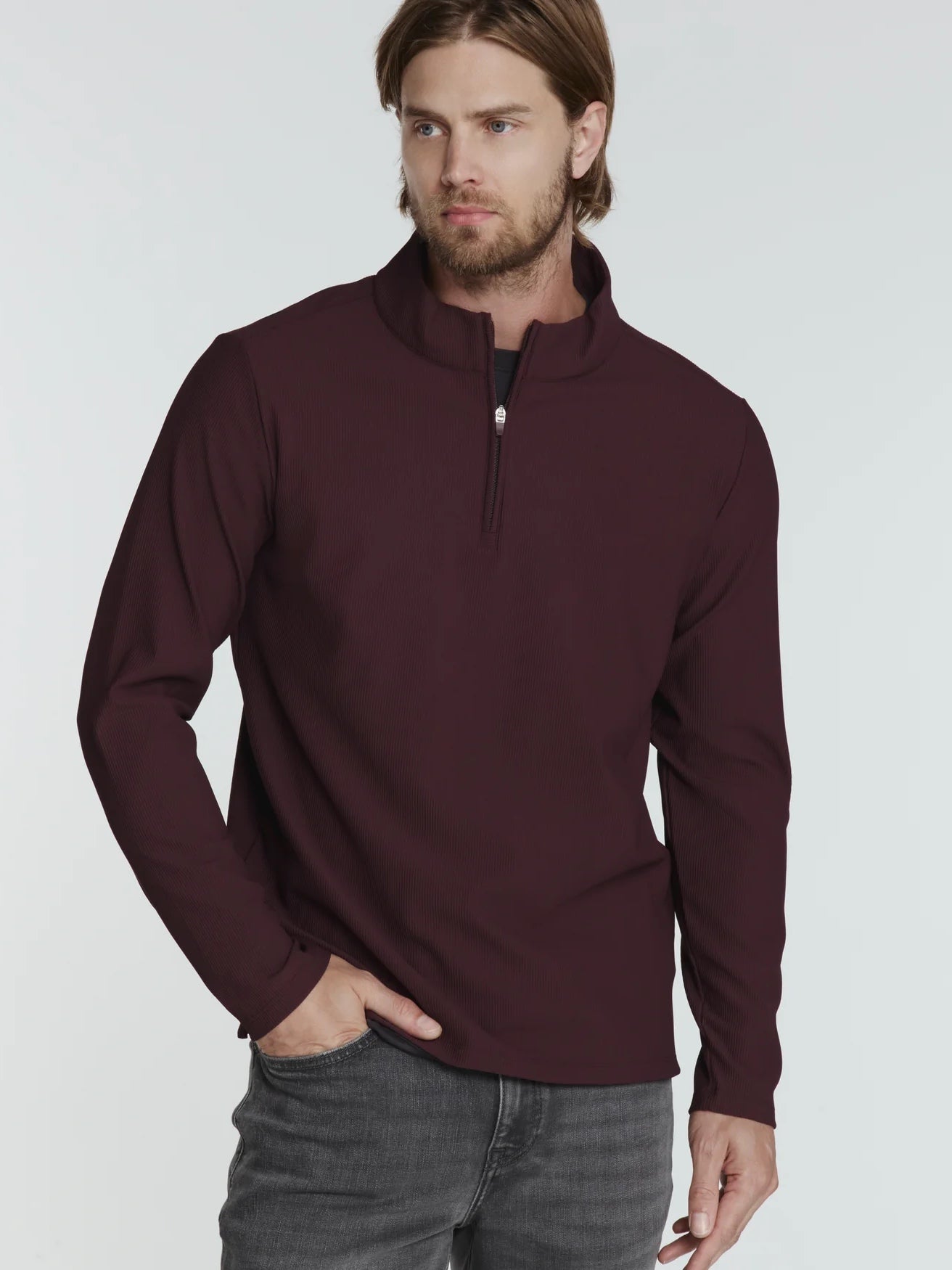 Burgundy- Drift Quarter Zip Pullover