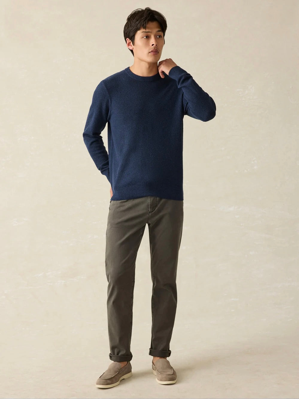 Navy Heather - Jackson Crew Sweater