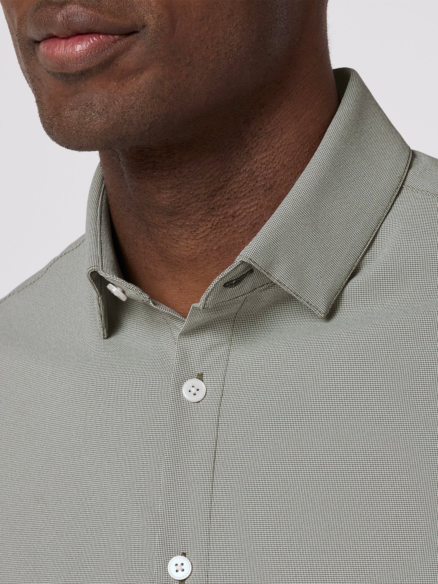 Olive Straton Check  - Leeward LS Dress Shirt