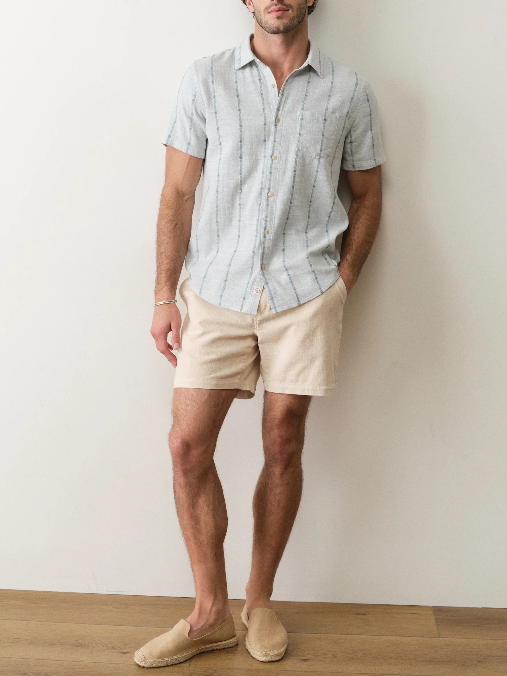 Blue Embroidery - Classic Stretch Selvage Shirt