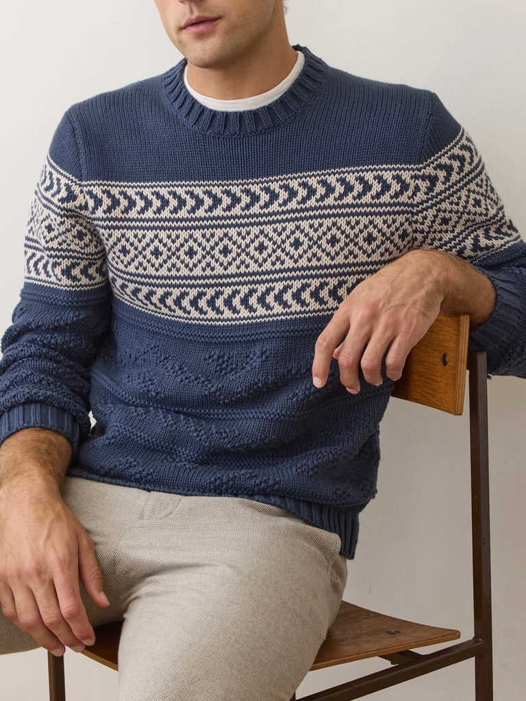 Navy - Erik Textured Sweater