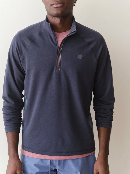 Mood Indigo - Double Knit Active Quarter Zip