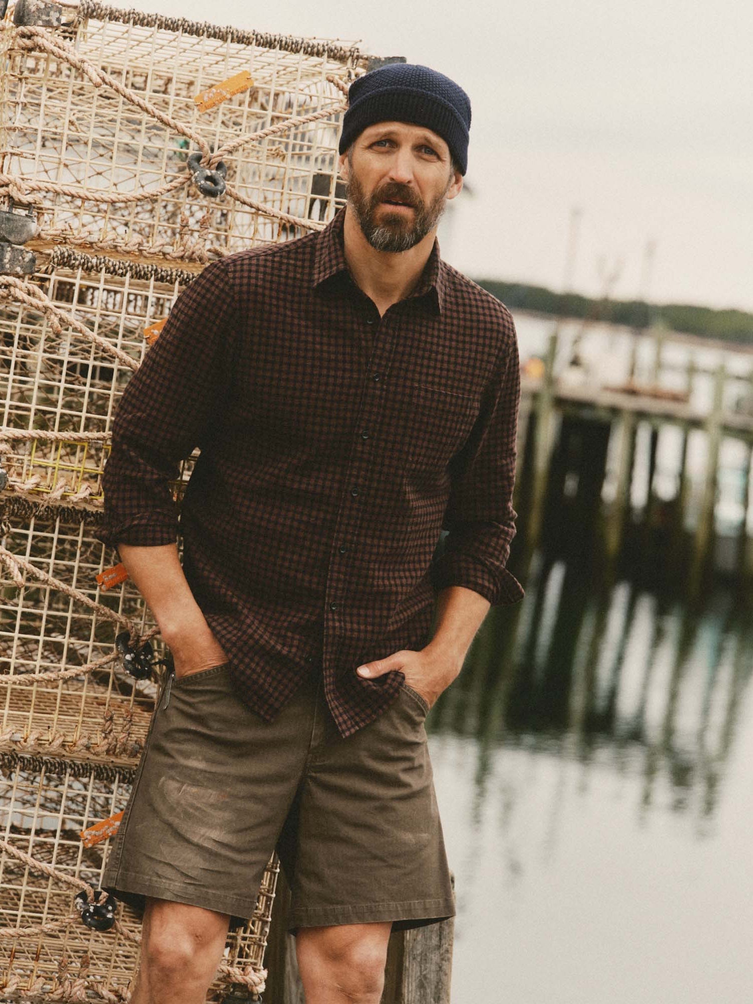 Black Cherry Gingham- The California Shirt