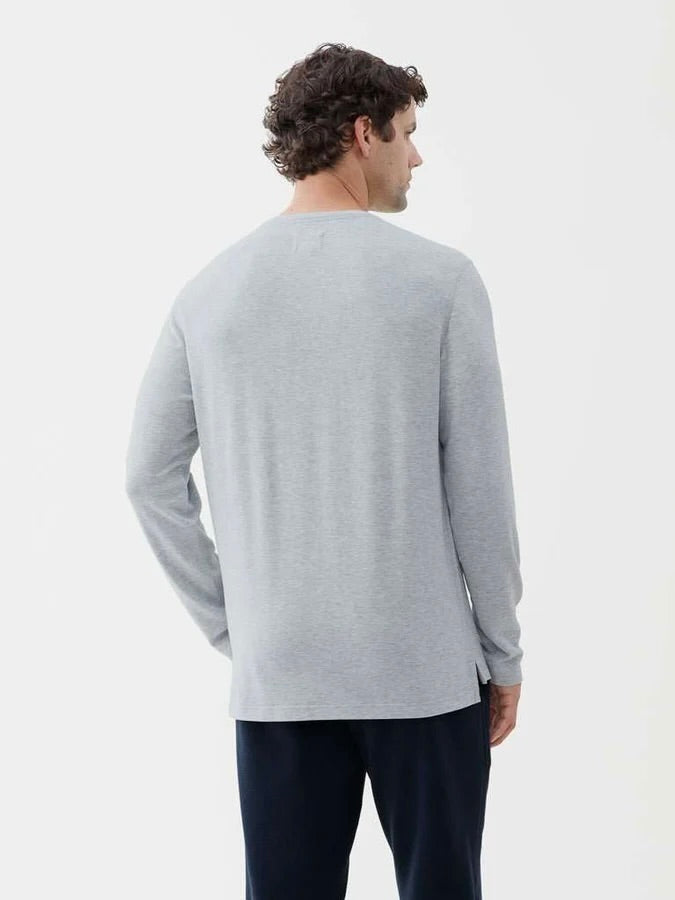 Heather Grey - Sean L/S Ultra Soft Classic Henley