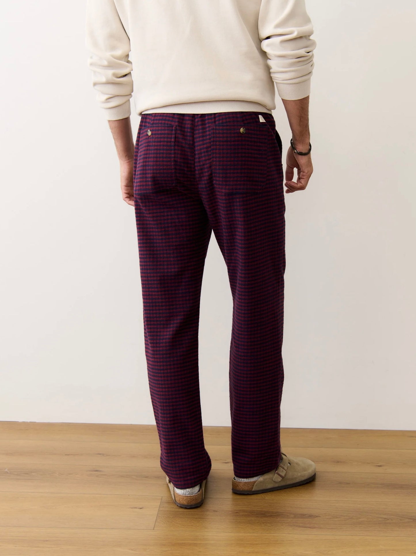 Maroon/Navy Gingham - Chalet Loung Pant